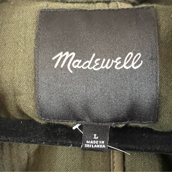 Madewell Lghtspun Dorset cotton Blazer Ladies size large Olive green - Picture 4 of 6